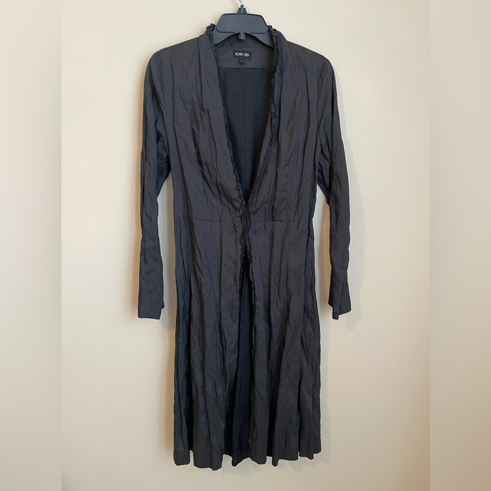 Elegant Black Long Sleeve Coat